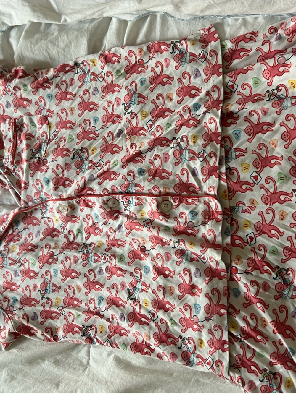 Valentines roller rabbit pajama set